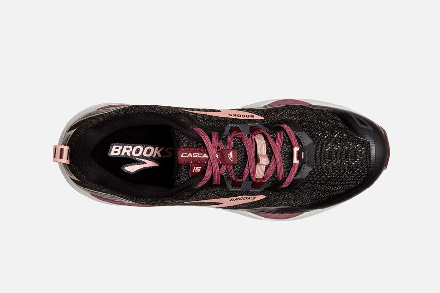 Brooks Running Shoes Womens Black/Pink - Cascadia 15 Trail - 4863-QWHLK